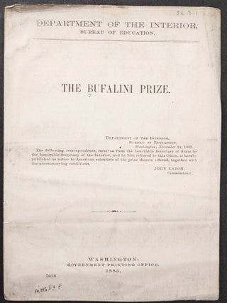 Item #1118 The Bufalini Prize. Maurizio Bufalini