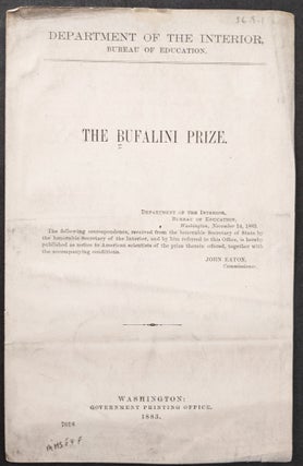 Item #1118 The Bufalini Prize. Maurizio Bufalini
