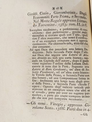 Notizia de’Novellieri Italiani.