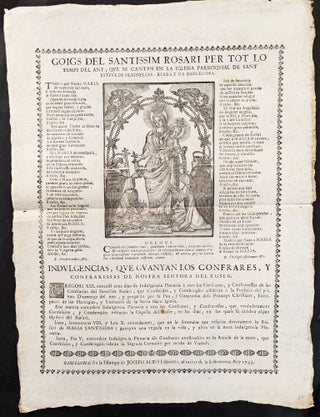 Series of 101 Festival Broadside Mostly Dedicated to the Virgin Mary but also to Local Saints and Religious Leaders