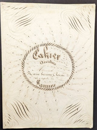 Item #1159 Cahier d’Ecriture á Mademoiselle Marie Perrine Cloizec. Marie Perrine Cloizec