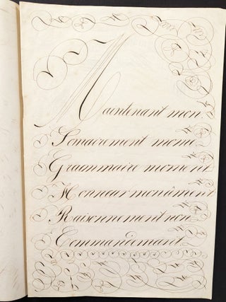 Cahier d’Ecriture á Mademoiselle Marie Perrine Cloizec.
