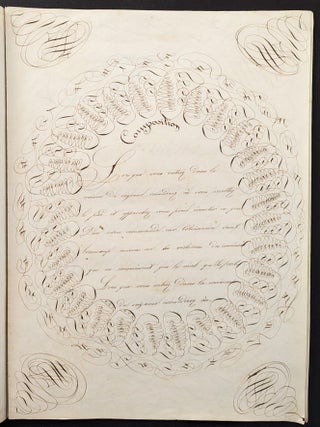 Cahier d’Ecriture á Mademoiselle Marie Perrine Cloizec.