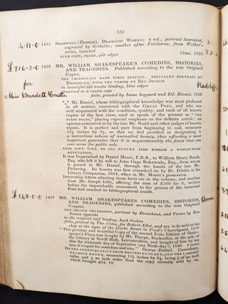 Catalogue of the most valuable interesting and highly important library of the late George Daniel, Esq. of Canonbury, together with his collection of original drawings and engraved portraits of distinguished actors and actresses.