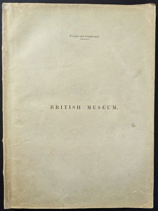 Item #1194 Private and Confidential. Papers Relating to the Alphabetical Catalogue of Printed...