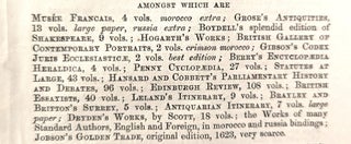 Catalogue of the Library, Removed from Greenwich Hospital, also another Private Library, consisting of Capital Books in all Departments of Literature, English and Foreign, many in Elegant Bindings. . .
