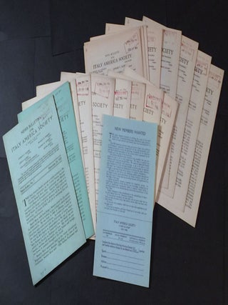 Item #1289 News Bulletin of the Italy America Society: Twenty-One Issues in Two Runs. Italy...