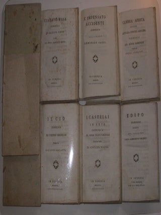 Item #130 Together 9 plays. 8vo. Contemporary paste paper boards. Italian Drama