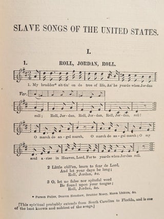 Slave Songs of the United States.