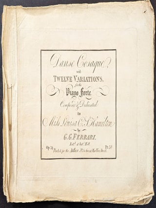 Item #1355 Danse Cosaque, with Twelve Variations for the Piano Forte. Composed & Dedicated to...