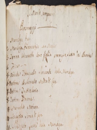 Item #1378 (Cimarosa, Domenico {attributed}) Il Morbo Campana. (Italy. N.d. but last quarter...