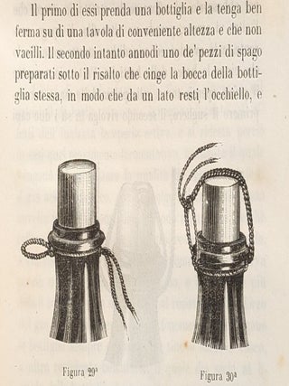 Istruzione Teorico-Pratica sul Modo di Fare il Vino e Conservarlo. Opera divisa in Quattro parti e corredata di 33 incisioni in legno. Prima edizione.