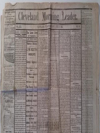 Item #323 Booth Killed. J. W. Booth Shot! Harrold Captured! They are Taken near Bowling Green,...