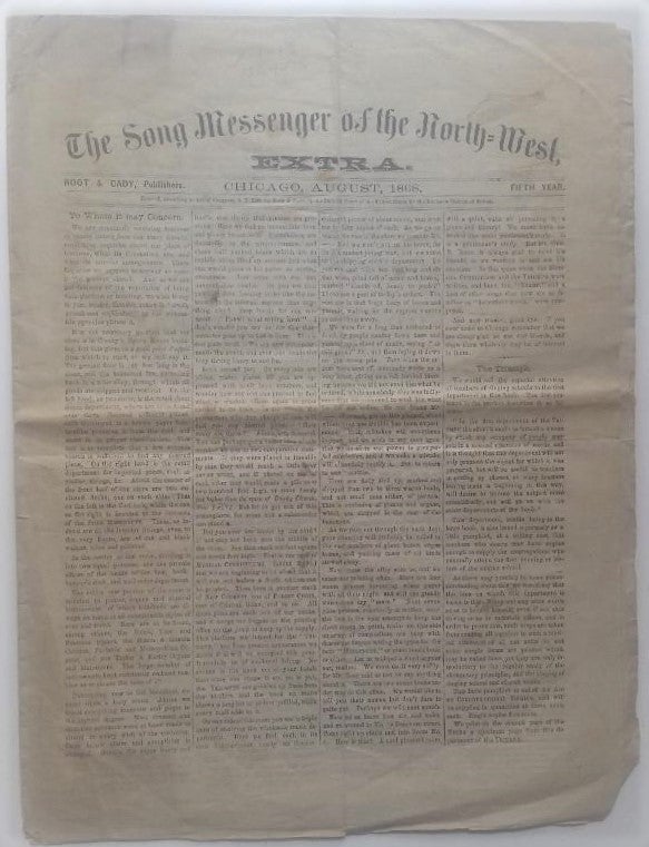 Item #329 The Song Messenger of the North-West, EXTRA. Chicago Newspaper.