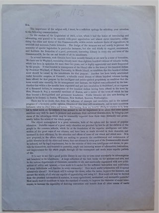 Item #350 The importance of the subject will, I trust be a sufficient apology for soliciting your...