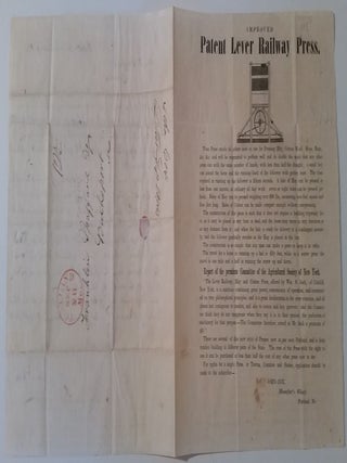 Item #364 Cox, John (Agent) and William S. Jack (Manufacturer) & William C. Van Hosen (Inventor)....