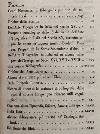 Catalogo di libri vendibili presso Branca e Dupuy, librai in Milano; contrada di S. Paolo, No. 935. Preceduto da alcomi cenni elementari8 di bibliografia.