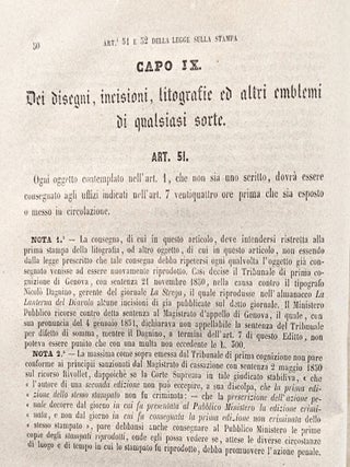 Alla Legge sulla Stampa per gli Stati Sardi.