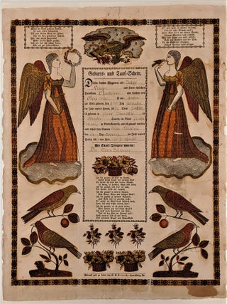 Item #510 Certificate of Birth and Baptism. Geburts- und Tauf-Schein. Diesen beiden Ehegatten,...