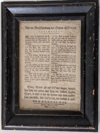 Item #525 Von der Menschwerdung des Sohnes Gottes. Hymn