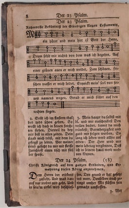 Item #528 Ein Unpartheyisches Gesang-Buch: enthaltend geistreiche Lieder und Psalmen, zum...