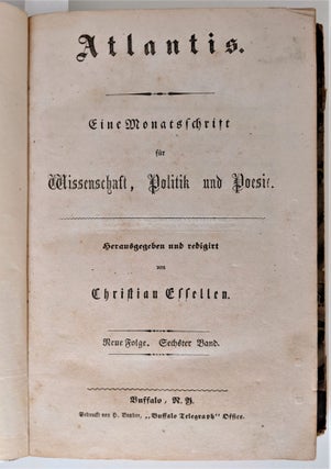 Item #541 Atlantis, Eine Monatsschrift fur Wissenschaft, Politik und Poesie. Herausgeneben und...