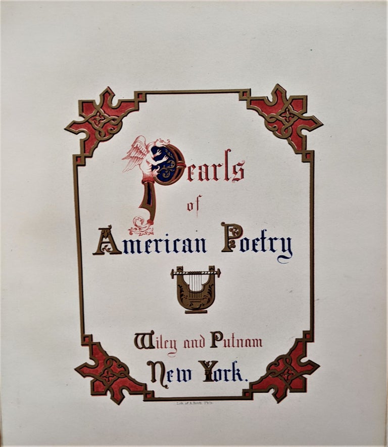 Item #637 Pearls of American Poetry Illuminated. T. W. GWILT MAPLESON.