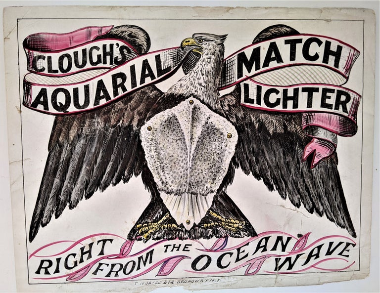 Item #647 Clough’s Aquarial Match Lighter: Right from the Ocean Wave. Decorative Advertisement.