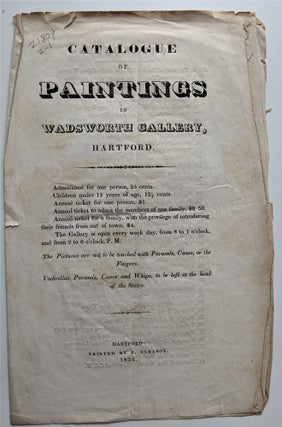 Item #671 Catalogue of Paintings in Wadsworth Gallery Hartford. Wadsworth Gallery
