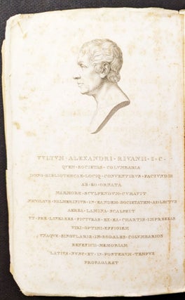 Catalogo della Libreria di Alessandro Rivani, Donata all Societa Colombaria Col Ritratto di esso Donatore.