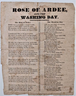 Item #716 Rose or Ardee, and the Washing Day. Song Sheet