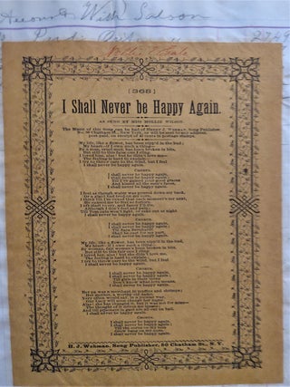 Item #756 American Song Sheets, Popular Music Lyrics. Nellie E. Gale