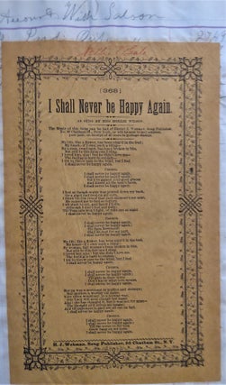 Item #756 American Song Sheets, Popular Music Lyrics. Nellie E. Gale