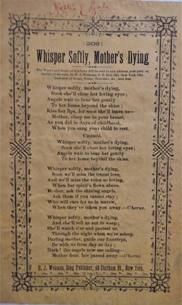 American Song Sheets, Popular Music Lyrics.