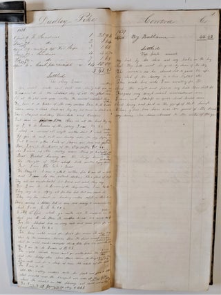 Item #765 Manuscript Account Book of David H. Whitehouse, Cobbler. Ledger. Shoe Industry