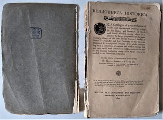 Item #792 Bibliotheca Historica. Or, A Catalogue of 5000 Volumes of Books and Manuscripts...