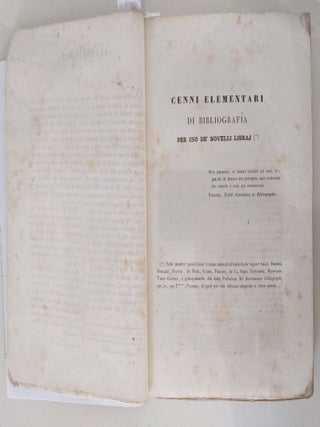 Catalogo della Libreria di Carlo Branca, in Milano. . . Preceduto da brevi cenni bibliografici. Bound with: Catalogo de' Libri Italiani - Latini - Francesi Vendibile Presso Carlo Branca.