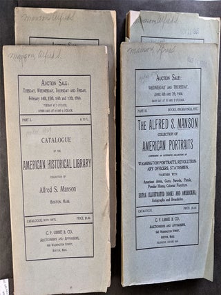Item #827 Catalogue of the American Historical Library. With: Collection of American Portraits...
