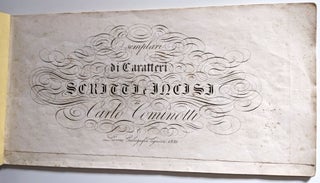 Item #950 Esemplari di caratteri scitti e incise. Carlo Cominotti