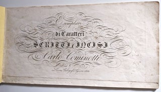 Item #950 Esemplari di caratteri scitti e incise. Carlo Calligraphy. Cominotti