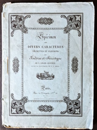 Item #966 Spécimen des divers caractères, vignettes et fleurons des Fonderie et Stéréotypie...