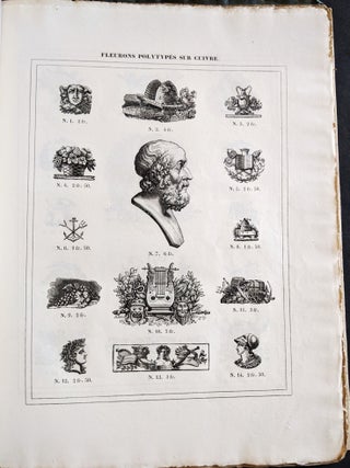 Spécimen des divers caractères, vignettes et fleurons des Fonderie et Stéréotypie de L. Leger graveur, neveu et successeur de P. F. Didot.